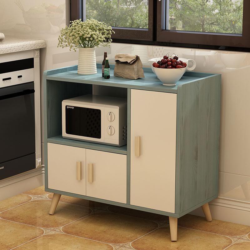 Phong cách Bắc Âu tủ bên ăn uống phòng khách đa chức năng kết hợp lưu trữ trà hiên bằng gỗ nguyên khối đơn giản