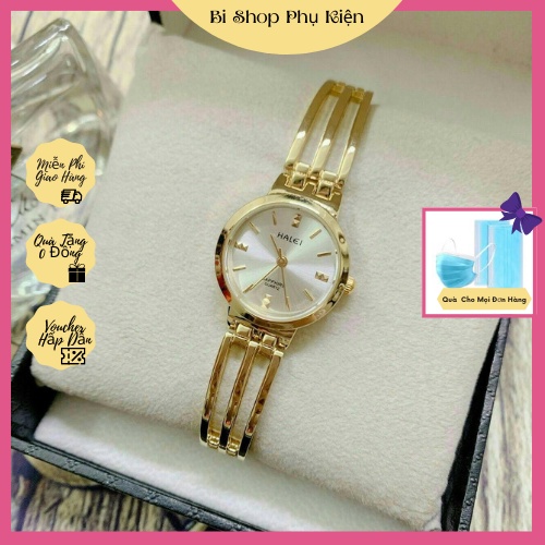 Đồng hồ nữ Halei dạng lắc đồng hồ size 22mm