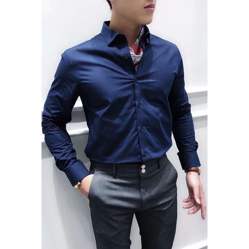 Sơ mi đỏ đô cao cấp không xù không nhăn không bám bụi bóng nhẹ | BigBuy360 - bigbuy360.vn