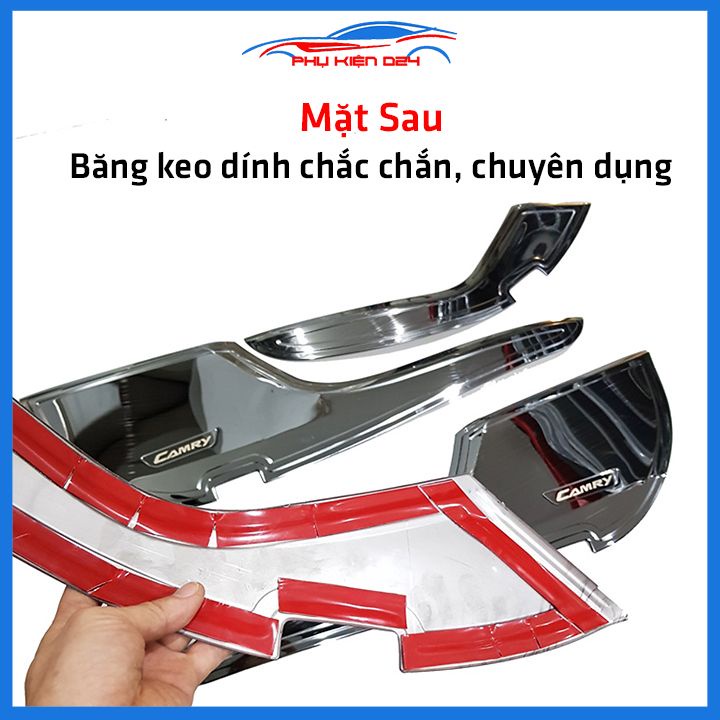 Bộ ốp tapli Camry 2019-2023 vân Titan chống xước va đập khi mở cửa và làm đẹp xe