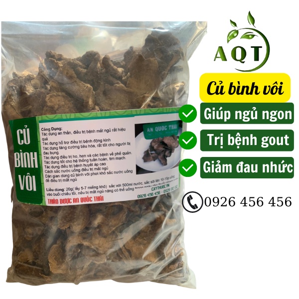 Củ Bình Vôi Khô 1kg Thái Lát Giúp Ngủ Ngon, An Thần, Hàng Sạch, Đẹp