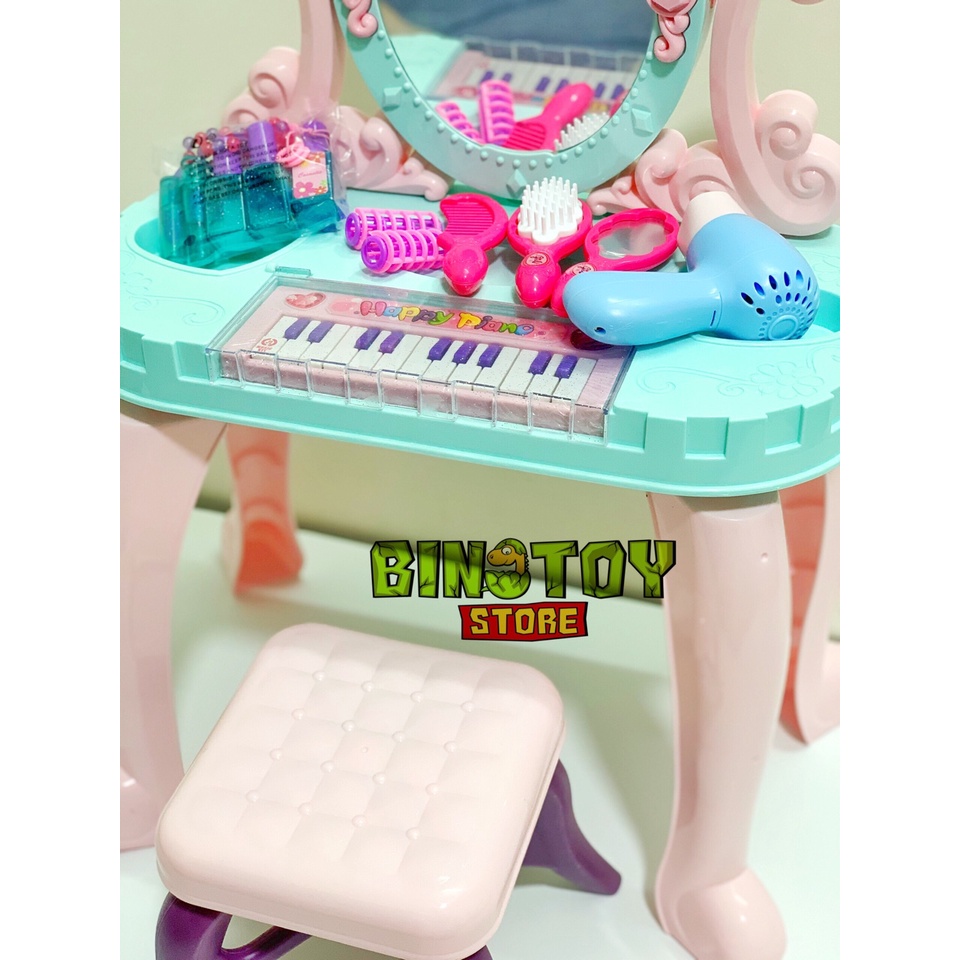 Bộ đồ chơi bàn trang điểm cỡ to kèm ghế và đàn piano BINO 036