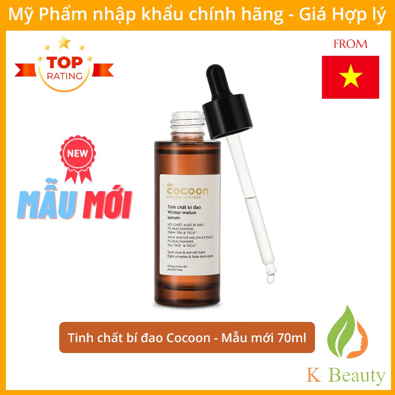 Tinh Chất Bí Đao giảm mụn ẩn mụn đầu đen mụn cám - Cocoon Winter Melon Serum - Hàng Việt Nam Chính Hãng - 70ml