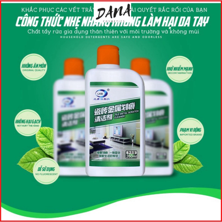 Dung Dịch Xoá Vết Xước Gạch Sàn Nhà Siêu Sạch Cao Cấp 260ml DANA