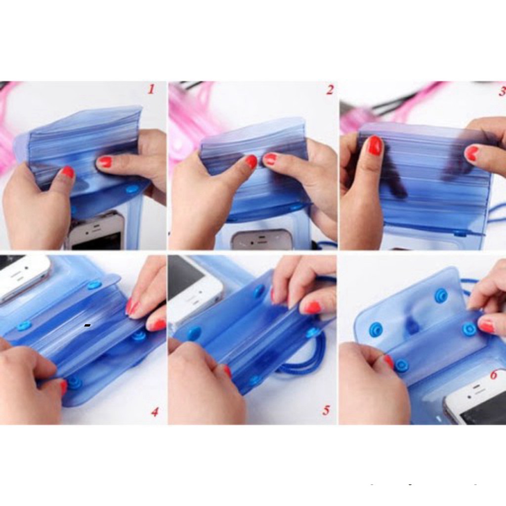 Túi Chống Nước Trơn Cho Điện Thoai - Nhiều Màu Ngẫu Nhiên - Phụ Kiện Hoàng Long #bin.case#