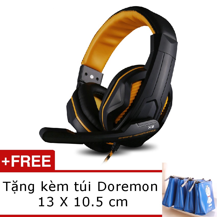 Tai nghe Game Ovann X2 Pro (Cam) tặng ví bóp đựng tiền xu họa tiết Doremon