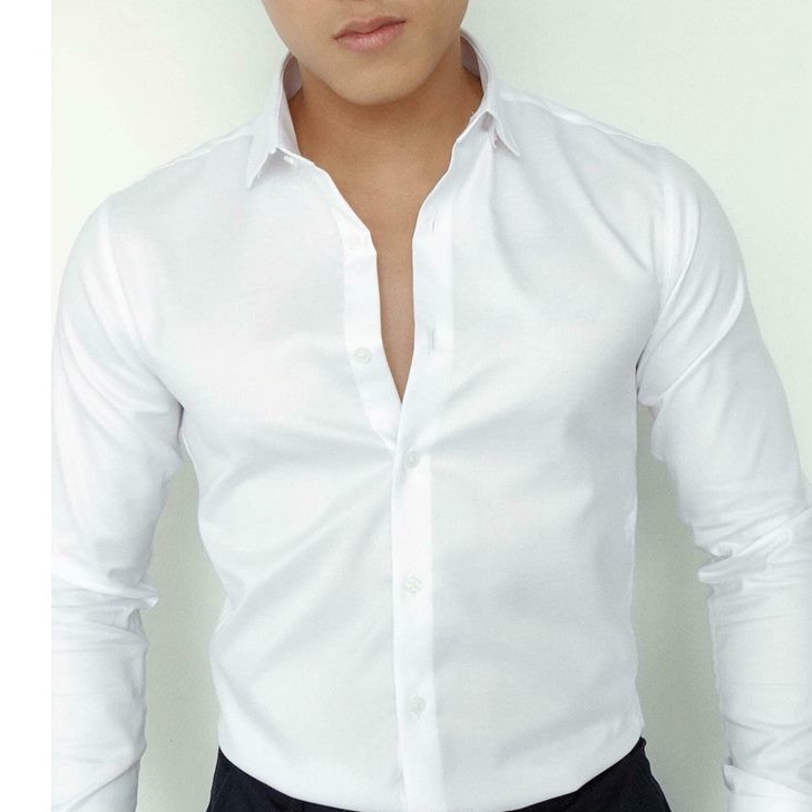 Áo sơ mi nam Trắng dài tay công sở hàn quốc F8888 Màu Trắng loại đẹp