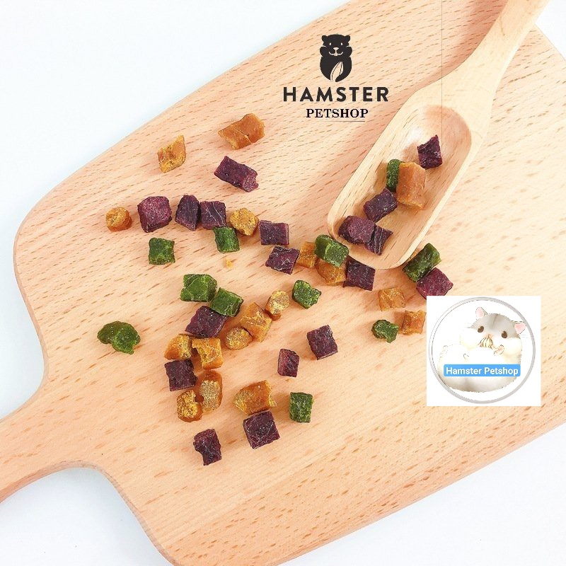 Thịt trái cây  sấy đông khô cho Hamster , sóc , chuột đồng, bọ ú
