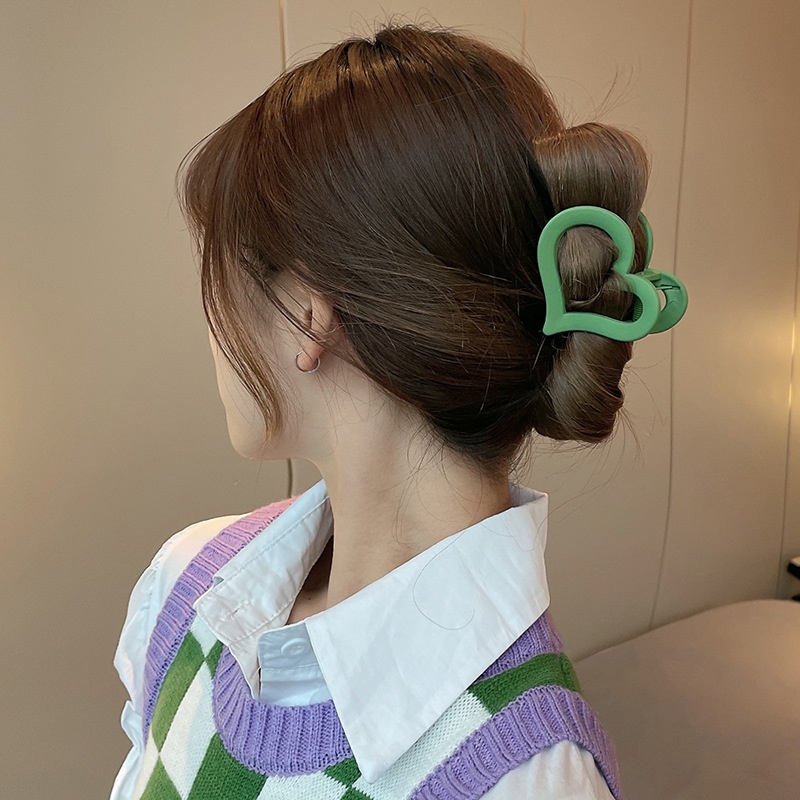 Kẹp Tóc Hình Trái Tim Nhiều Màu Sắc Phong Cách Hàn Quốc Dành Cho Nữ