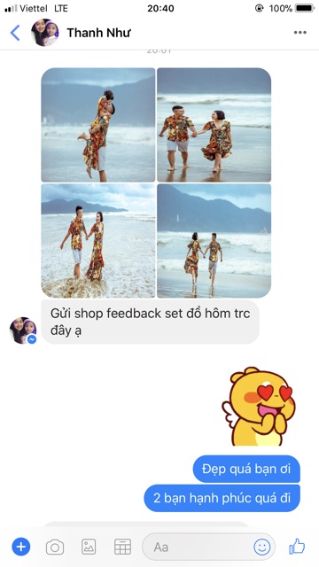 Set đồ chụp hình cưới - Feedback khách của shop