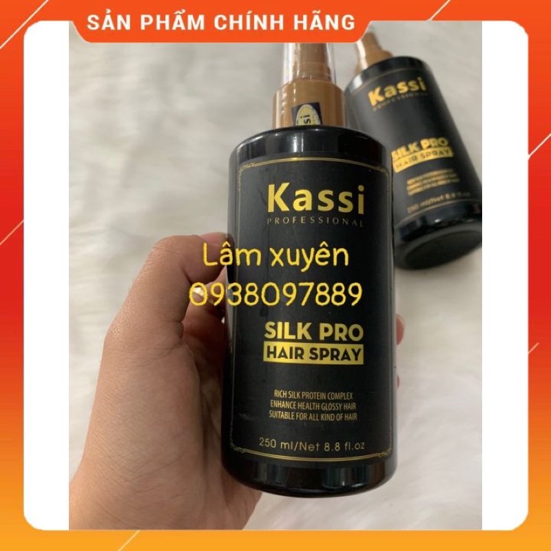 Xịt dưỡng tóc,sữa dưỡng tóc Kassi 250ml CHÍNH HÃNG phục hồi tóc mềm mượt, chắc khỏe, giảm chịu chứng chẻ ngọn, khô xơ