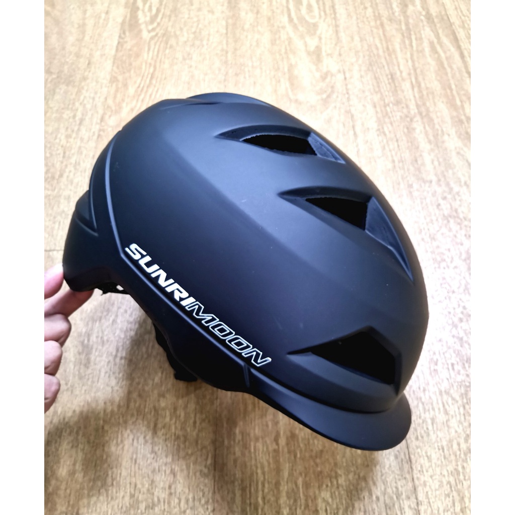 Mũ Bảo Hiểm Xe Đạp Thể Thao SUNRIMOON Đen Nhám , Nón Bảo Hiểm Đạp Xe