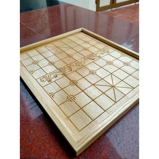 Bàn cờ tướng gỗ sồi đẹp giá rẻ hình rồng kèm quân đủ kích cỡ