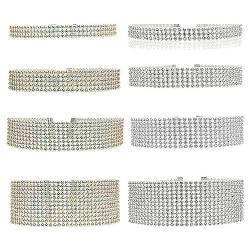 Vòng cổ choker đính đá nhân tạo lấp lánh thời trang cho nữ