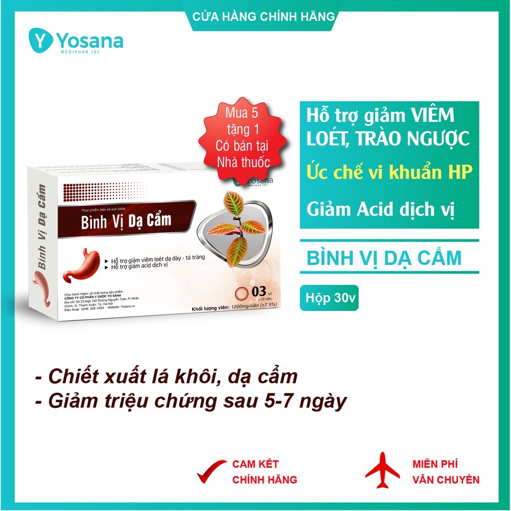 ✅Dạ Dày Bình Vị Dạ Cẩm lá Khôi Tía - Hỗ trợ giảm viêm loét, trào ngược dạ dày thực quản