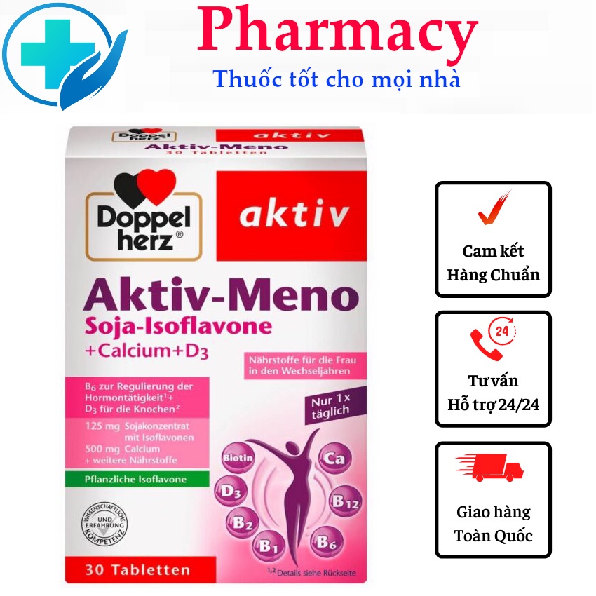 Aktiv Meno Soja Isoflavone Cân Bằng Nội Tiết Tố Nữ 30 Viên - TP051