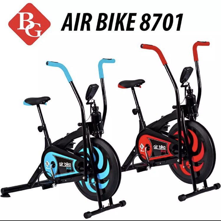 BG Xe đạp tập thể dục thể thao Air bike mẫu 8701-xanh lam thiết kế mới 2021