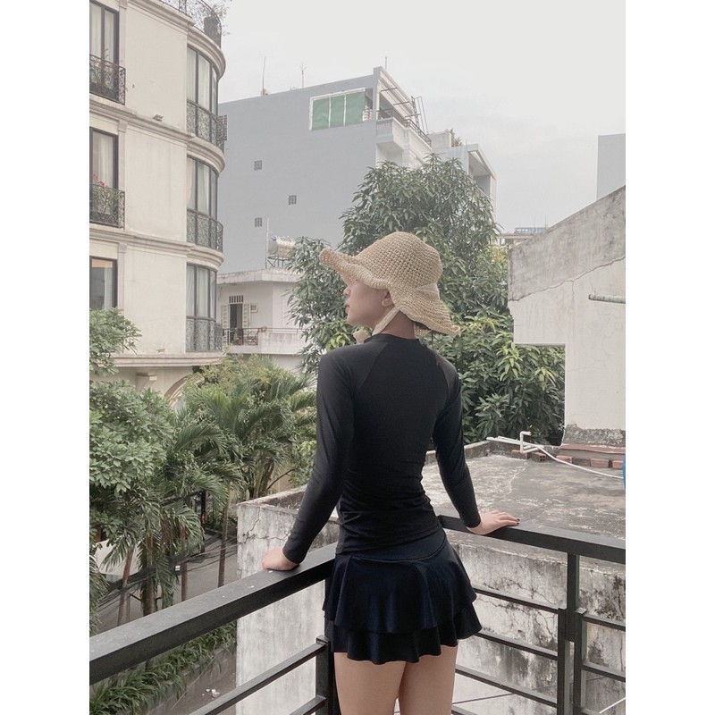 ĐỒ BƠI TAY DÀI VÁY BƠI QUẦN ĐÙI ĐI BIỂN KÍN ĐÁO CAO CÂP PHỐI QUẦN BƠI DÀI MẮC CÁ JAMI - ATD25 | BigBuy360 - bigbuy360.vn