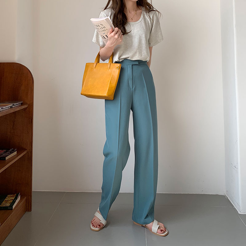 Quần Dài Lưng Cao Ống Rộng Phong Cách Hàn Quốc 42315 | BigBuy360 - bigbuy360.vn