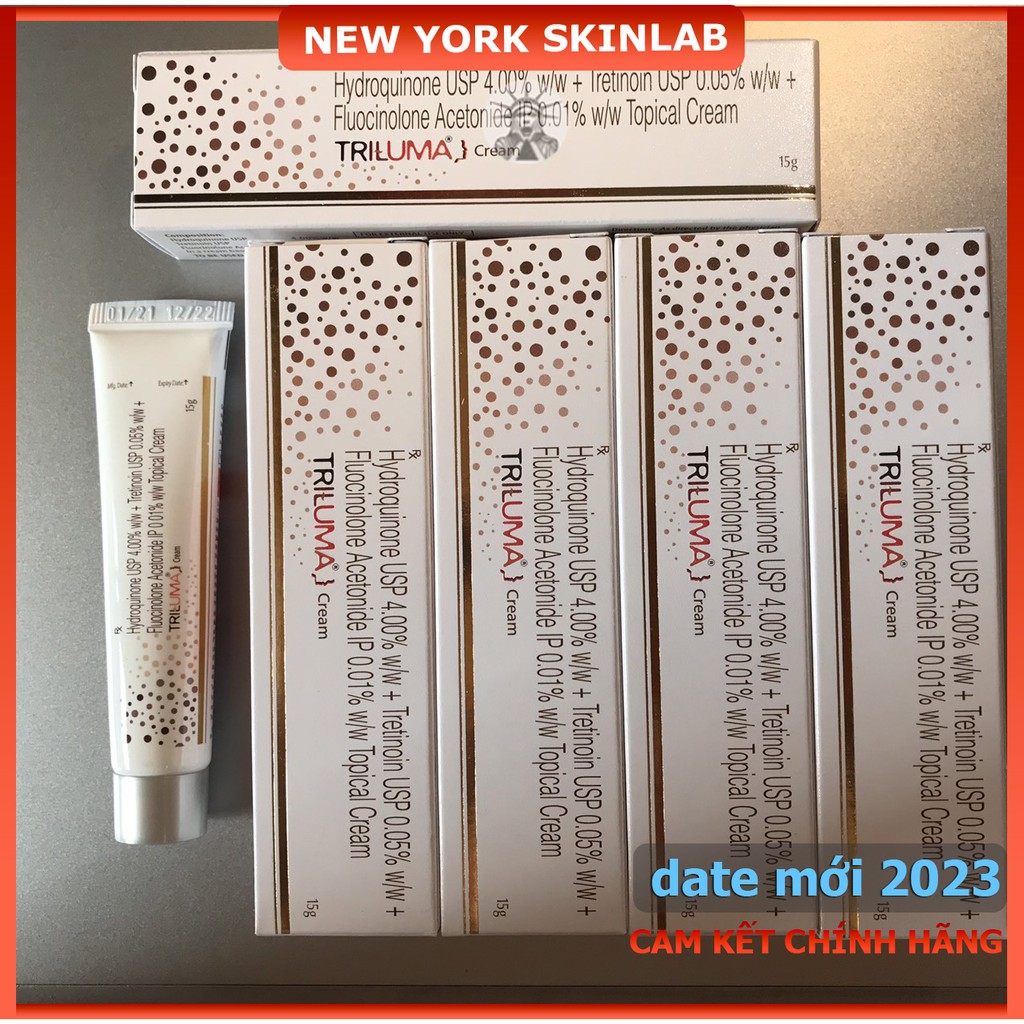 Kem Triluma Ấn Độ (15g), hết nám, giảm mờ thâm nám, dưỡng trắng và làm sáng da - 4% hydroquine và 0.05% tretinoin