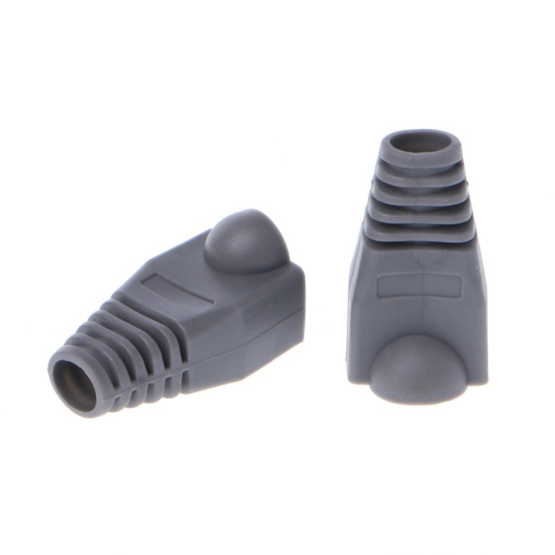 100 Vỏ bọc bảo vệ đầu cắm dây cáp mạng Cat5E Cat6 Rj45