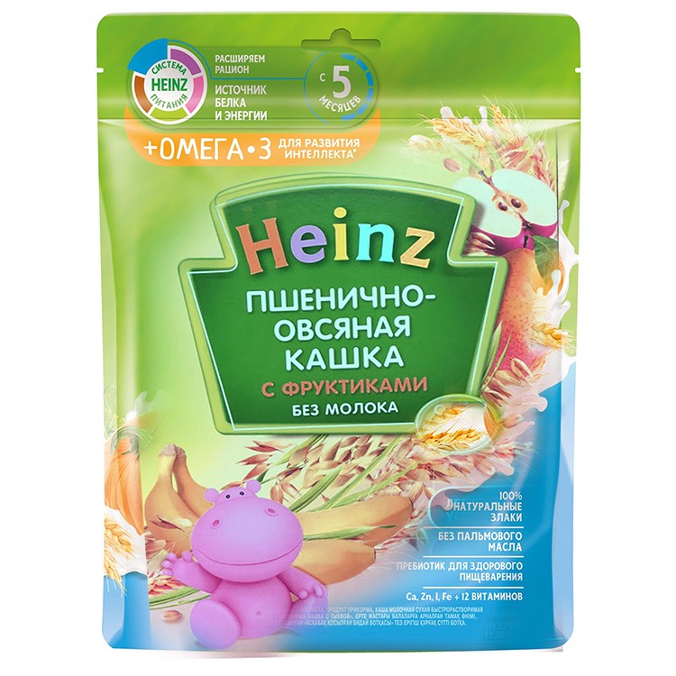 Bột ăn dặm Heinz nga vị lúa mạch, táo, chuối, lê gói 250g