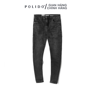 Quần Jeans Nam Trơn CEFFYLO Màu Xám Mạnh Mẽ Bụi Bặm