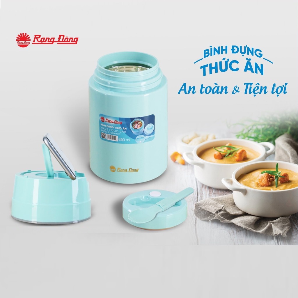 MÀU NGẪU NHIÊN Bình giữ nhiệt đựng thức ăn, ủ cháo Rạng Đông mới RD 0850 N1.T