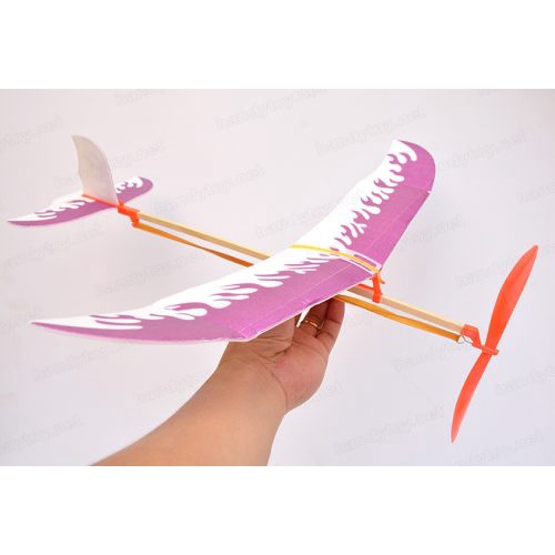 Đồ Chơi Tuổi Thơ Máy Bay Chạy Bằng Dây Thun Mánh Bay Cánh Xôp Động Cơ Quay Tay