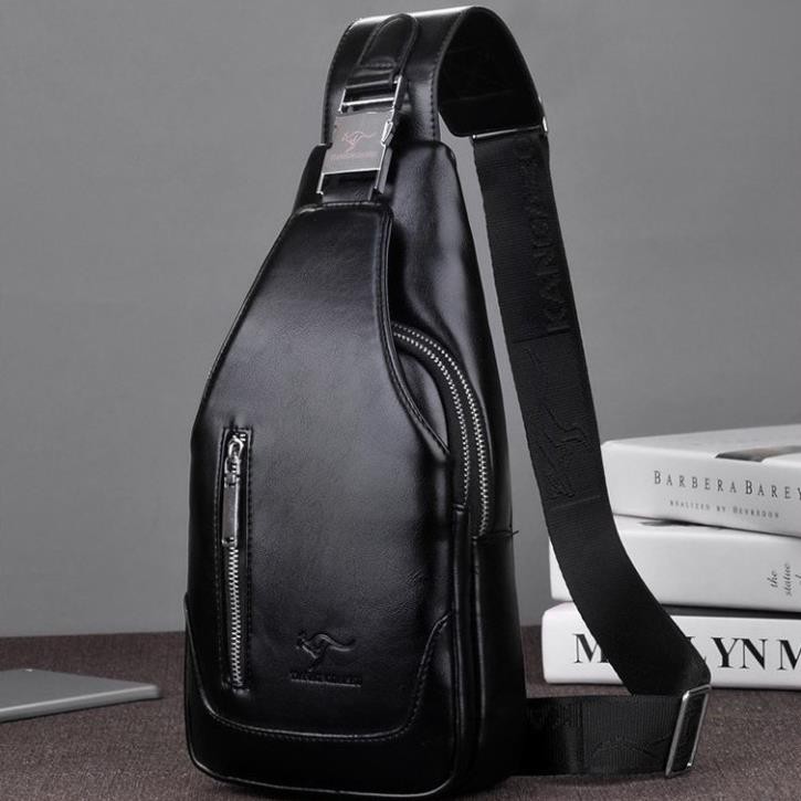 Túi Đeo Chéo Nam Da Trơn DHV16 Cao Cấp, Không Sờn Cũ, Không Bạc Màu Sau Thời Gian Dài | BigBuy360 - bigbuy360.vn