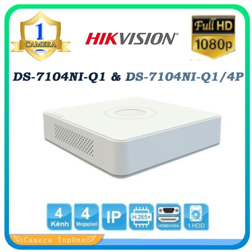 Đầu ghi hình camera IP 4 kênh HIKVISION DS-7104NI-Q1 &amp; DS-7104NI-Q1/4P