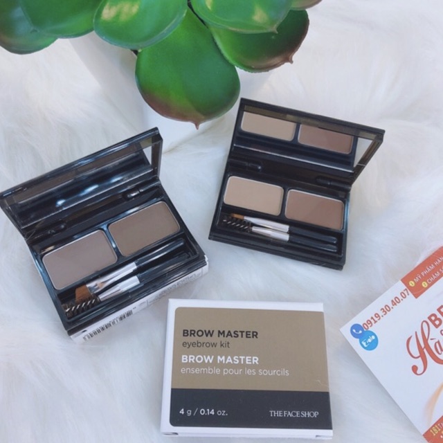 Bột kẻ mày 3 màu dùng để tán lông mày chân mày The Face Shop Brow Master Powder Pallate 4.5g | BigBuy360 - bigbuy360.vn