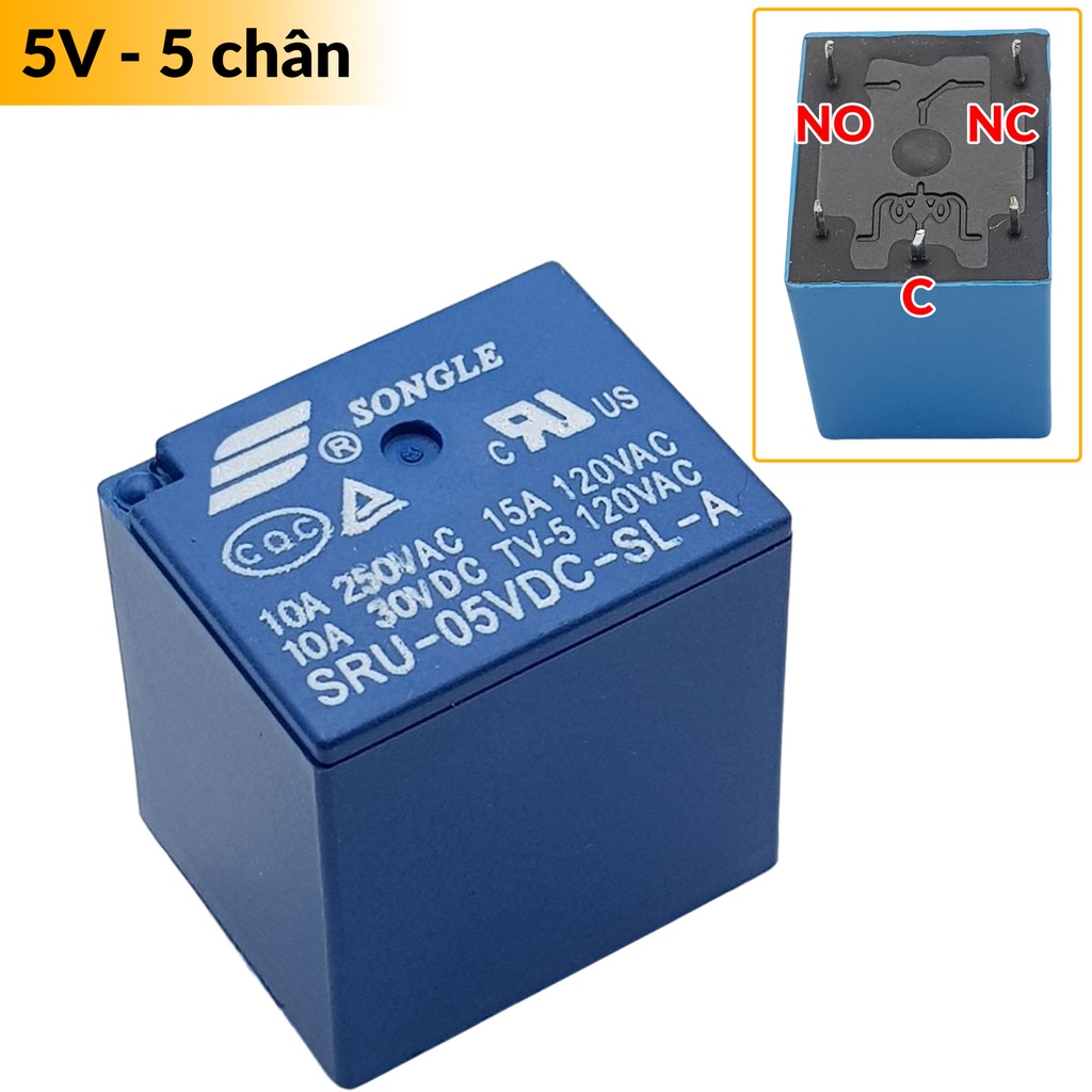 Relay SRD 5VDC 10A - 12VDC 10A
