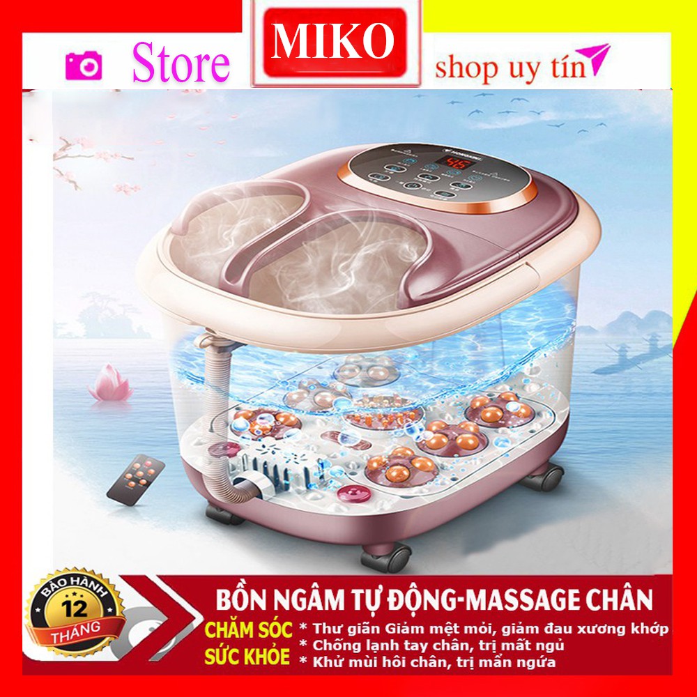 Bồn Massage chân Tự Động Làm Nóng Nước, Bồn Ngâm Chân, Giúp Lưu Thông Khí Huyết,15 Lít-500W, BH 12 Thángi