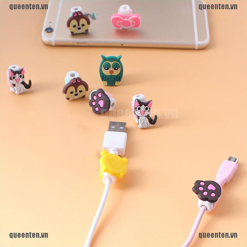 Phụ Kiện Bảo Vệ Đầu Dây Cáp Hình Hoạt Hình Đáng Yêu