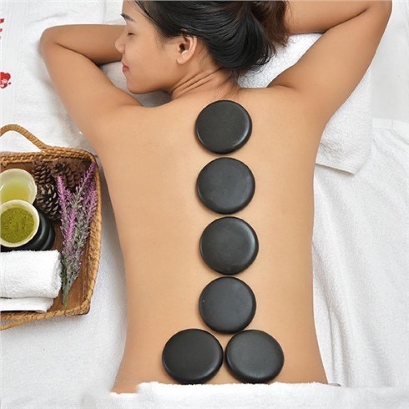 Đá Nóng Massage Body Đá Mát Xa 8cm 8x6cm Ovan Tròn To Nhỏ cho Spa đủ size