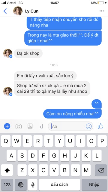 Vali khoá sập size 26 Trung quốc nội địa