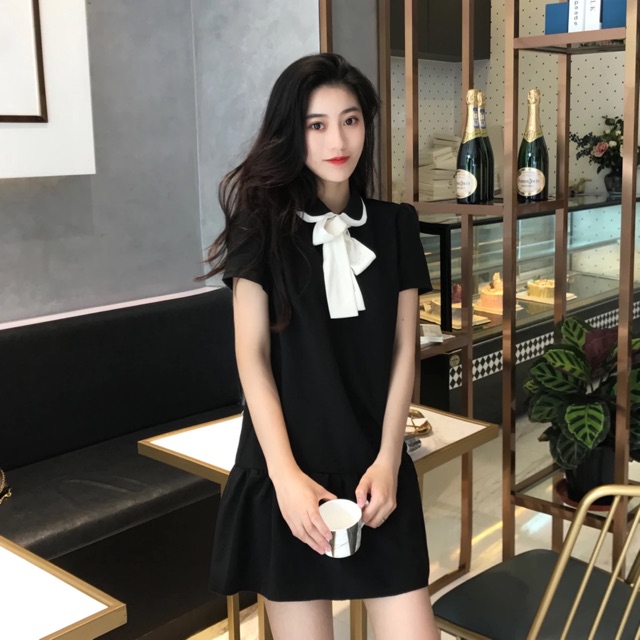 (1kg)Váy đuôi cá cổ nơ Ulzzang