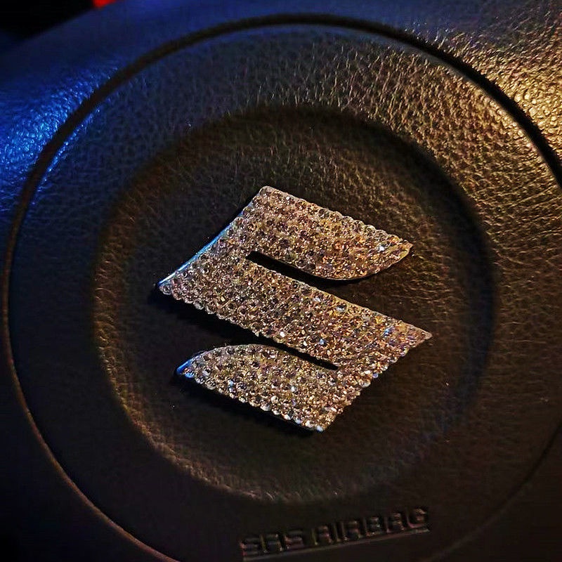 Nhãn Dán Trang Trí Vô Lăng Xe Hơi qiyue witra tianyu swift Đính Kim Cương Giả