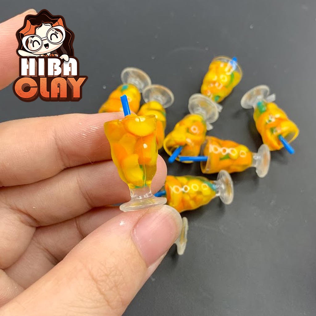 Mua Cốc trà Đào minifood, đồ ăn tí hon, đồ ăn mini mô hình cho búp bê ...