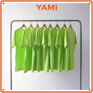   RẺ VÔ ĐỊCH  Áo thun trơn tay ngắn BIG SIZE,Áo phông trơn tay ngắn màu xanh leon nổi bật mặc nhóm 
