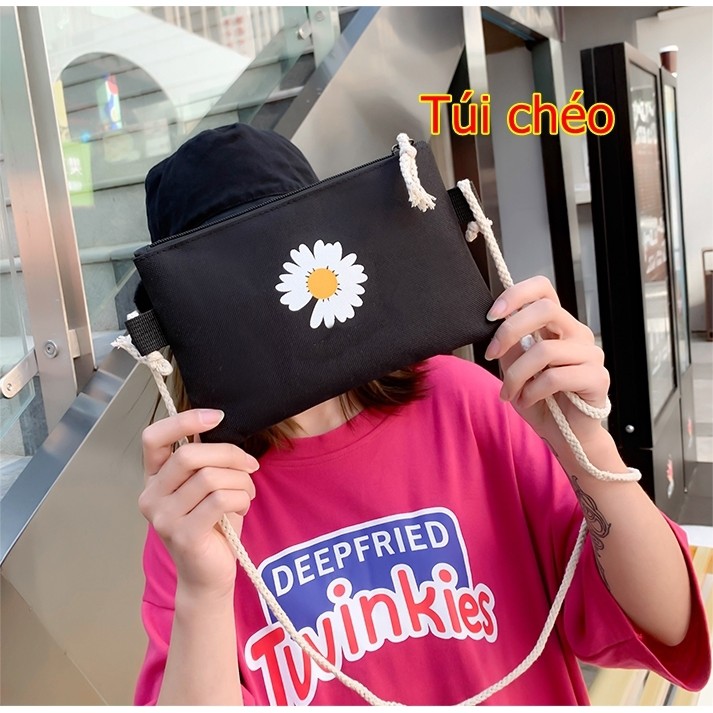 Túi đeo chéo cúc họa mi cực xinh xắn - CÓ ẢNH THẬT - có bán nguyên bộ | BigBuy360 - bigbuy360.vn