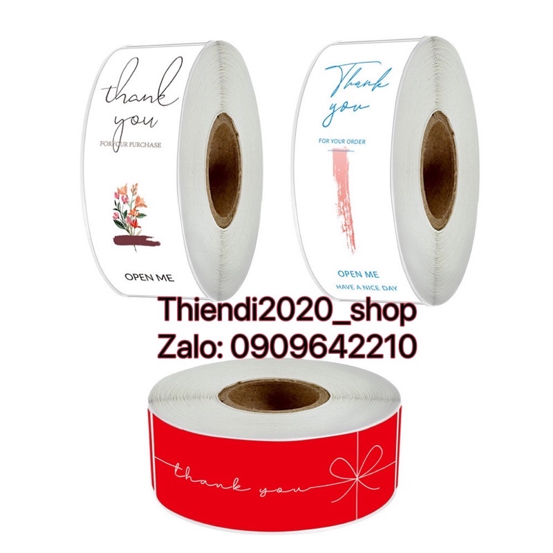 TEM_Tem dán chữ " Thank you" >