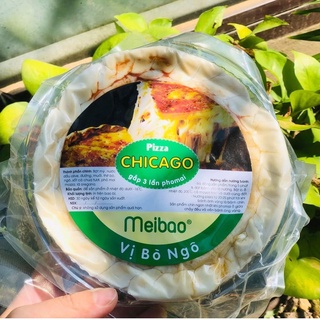 Pizza chicago nhân nhồi cao bồi Mỹ x3 phô mai size 16cm