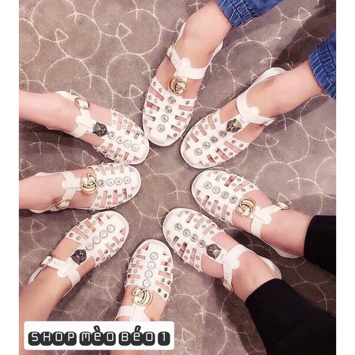 Sandal giọ gc kem viền đá fullbox