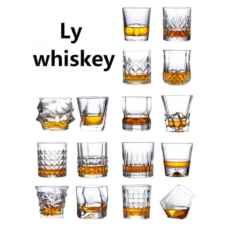 Ly whiskey Ly rượu vang, ly bia Ly Uống Rượu Bằng Kính Kiểu Dáng Cổ Điển