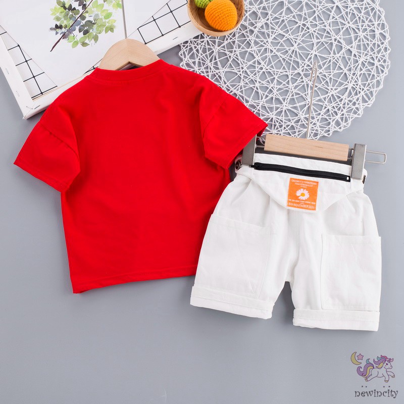 Set Áo Thun Tay Ngắn &amp; Quần Short Bé Trai