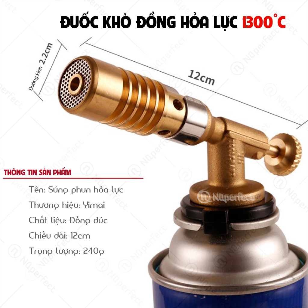 Đuốc khò đồng hỏa lực 1300°C siêu cấp - bền bỉ - an toàn - tiện lợi (có chỉnh gió lửa cứng/mềm)