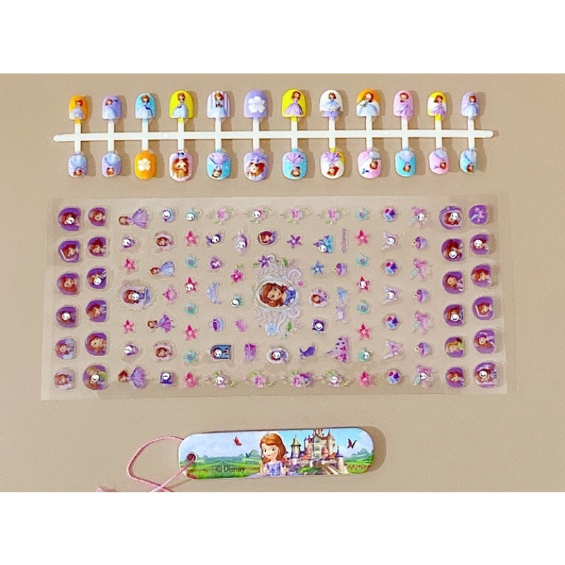 Sét 24 miếng dán móng tay và sticker trang trí móng cho bé