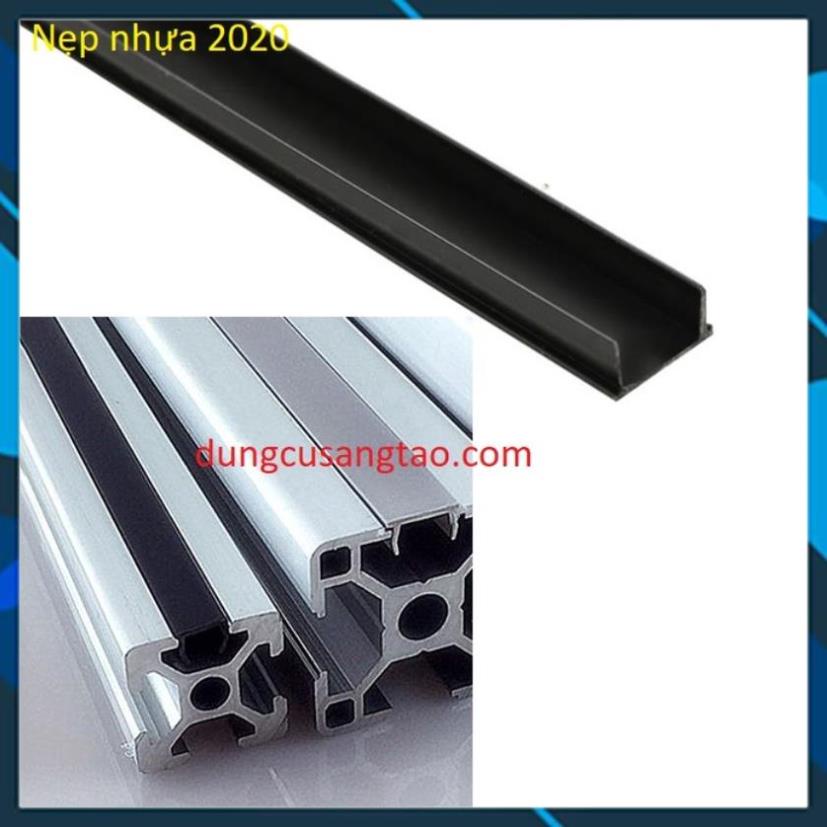 Nẹp nhựa chèn nhôm 2020, 2040 (2m) cao cấp